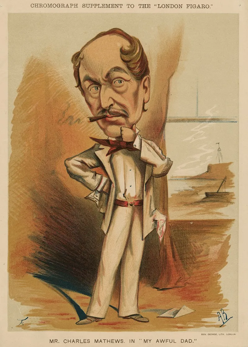 Mr Charles Mathews In My Awful Dad Wall Art by Alfred Bryan - High-Resolution Digital Print