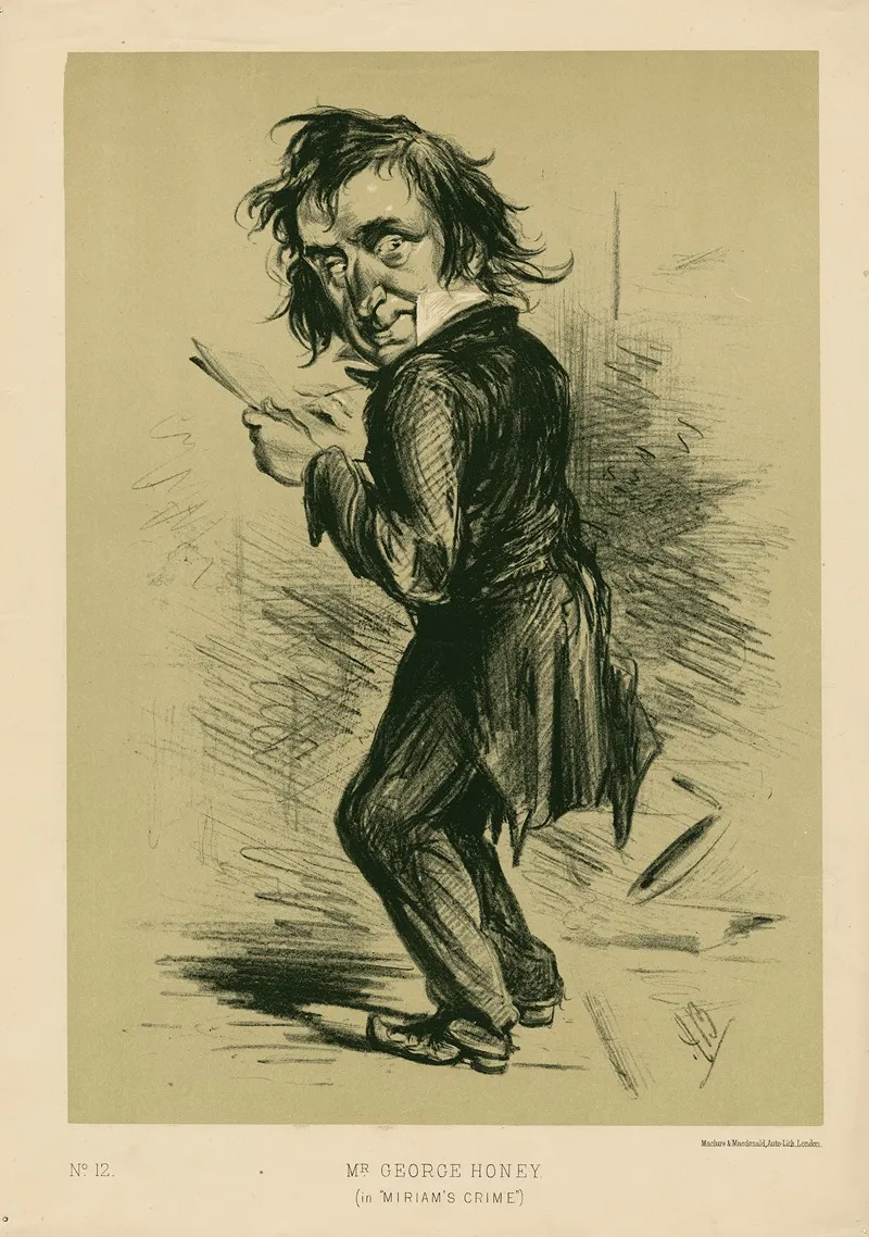 Mr George Honey As Biles In H T Cravens Miriams Crime Wall Art by Alfred Bryan - High-Resolution Digital Print
