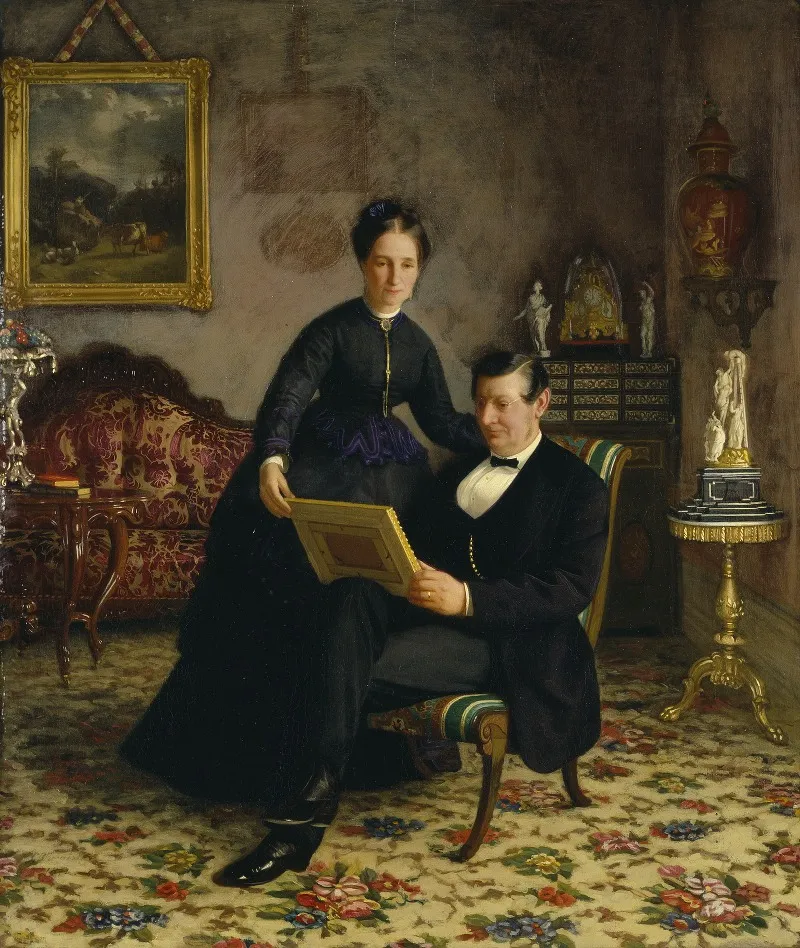 Mr Robert Constantin And Mrs Maria Eleonora Berggren Wall Art by Gottfrid Virgin - High-Resolution Digital Print