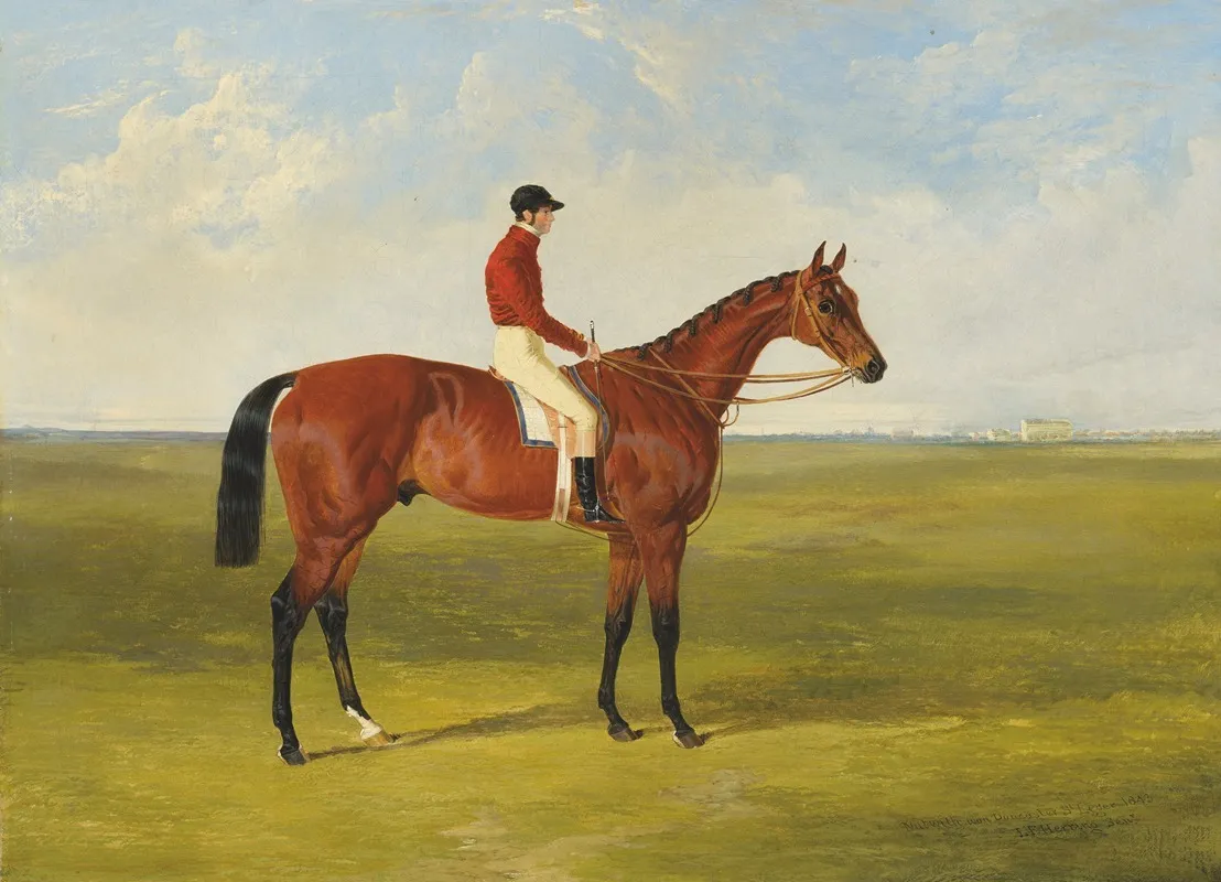 Mr S Wrathers Nutwith With J Marson Up Winner Of The St Leger Wall Art by John Frederick Herring Snr. - High-Resolution Digital Print