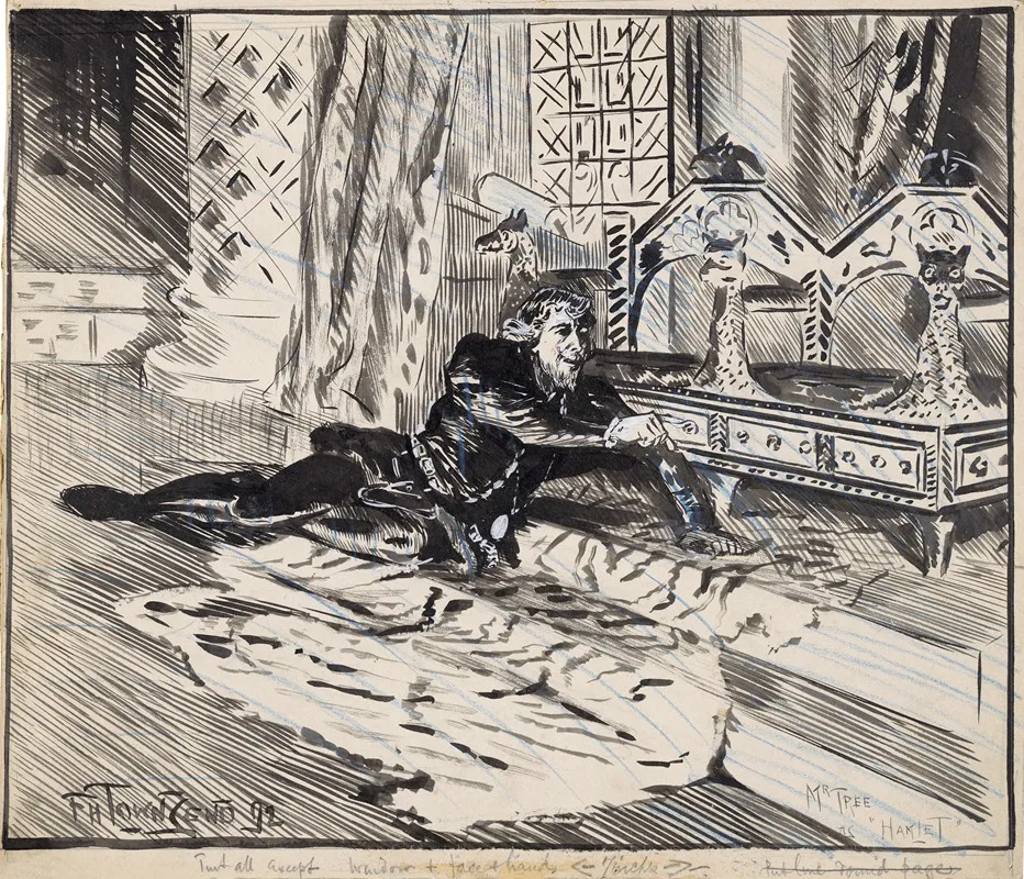 Mr Tree As Hamlet Wall Art by Frederick Henry Townsend - High-Resolution Digital Print