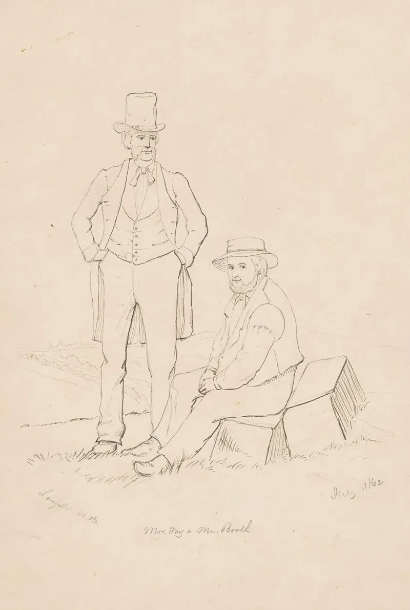 Mr Way And Mr Booth Wall Art by James Wells Champney - High-Resolution Digital Print