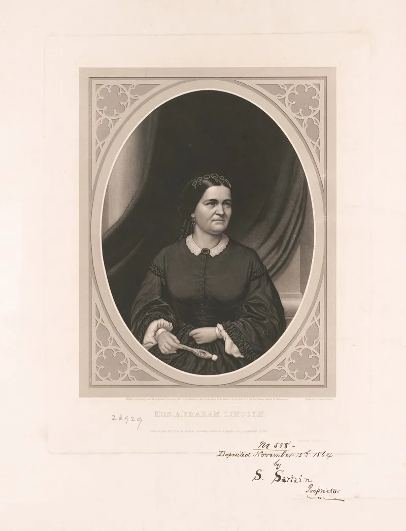 Mrs Abraham Lincoln Wall Art by Samuel Sartain - High-Resolution Digital Print