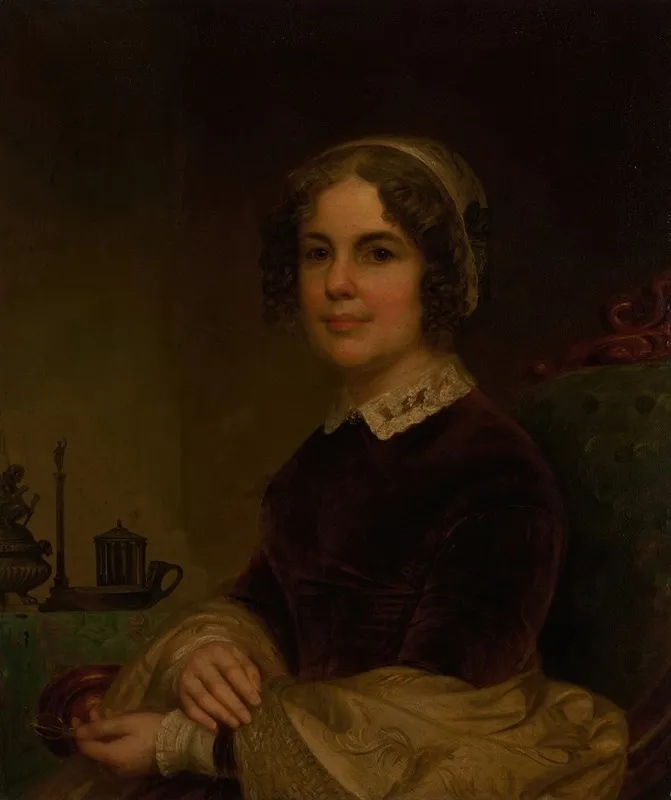 Mrs Augustus Russell Street Caroline Mary Leffingwell Wall Art by Nathaniel Jocelyn - High-Resolution Digital Print