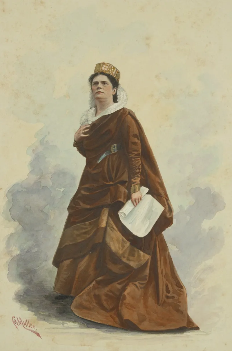 Mrs D P Bowers In Macbeth Wall Art by Conrad A. Müller - High-Resolution Digital Print