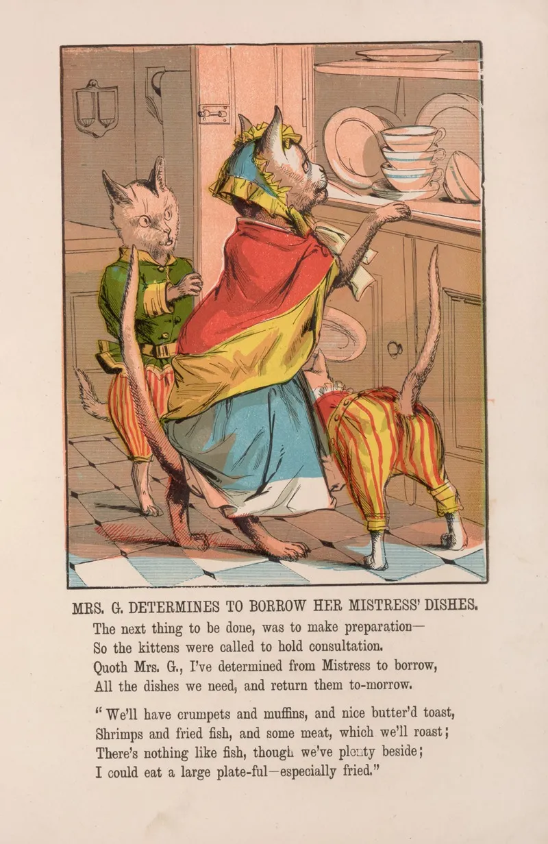 Mrs G Determines To Borrow Her Mistress Dishes 2 Wall Art by McLoughlin Bros - High-Resolution Digital Print