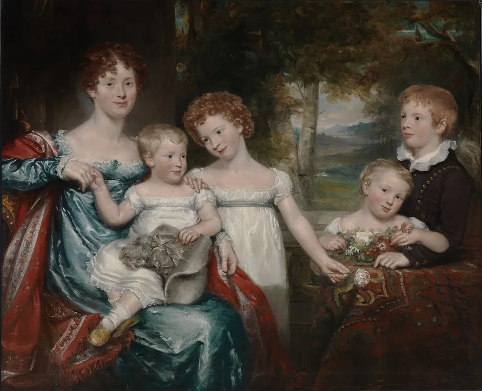 Mrs Hawkins And Family Copy After Sir William Beechey