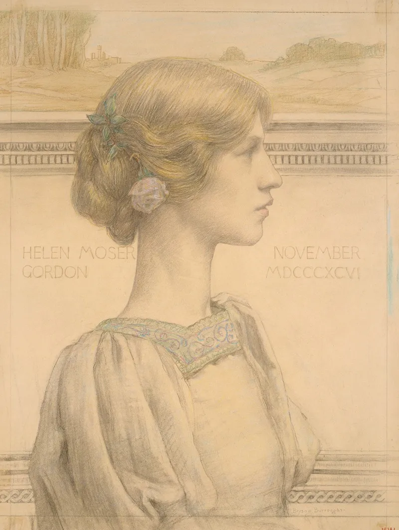 Mrs Helen Moser Gordon Later Mrs Ivanowski Wall Art by Bryson Burroughs - High-Resolution Digital Print