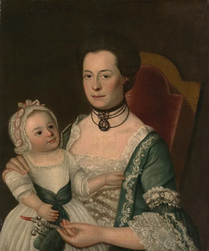 Mrs Jacob Hurd And Child Wall Art by William Johnston - High-Resolution Digital Print