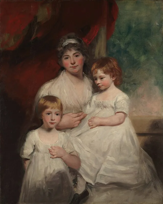 Mrs John Garden Ann Garden 1769 1842 And Her Children John 1796 1854 And Ann Margaret Born 1793 Wall Art by John Hoppner - High-Resolution Digital Print