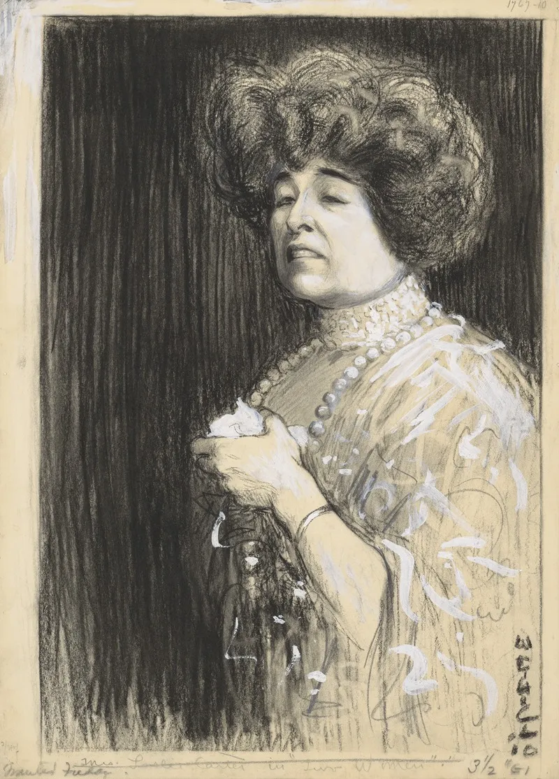 Mrs Leslie Carter In Two Women Wall Art by W.G. Hill - High-Resolution Digital Print