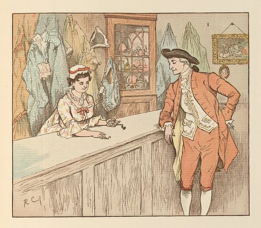 Mrs Mary Blaize Pl 3 Wall Art by Randolph Caldecott - High-Resolution Digital Print