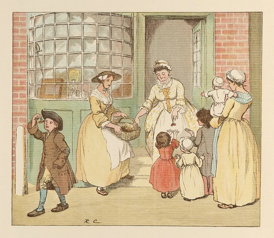 Mrs Mary Blaize Pl 4 Wall Art by Randolph Caldecott - High-Resolution Digital Print