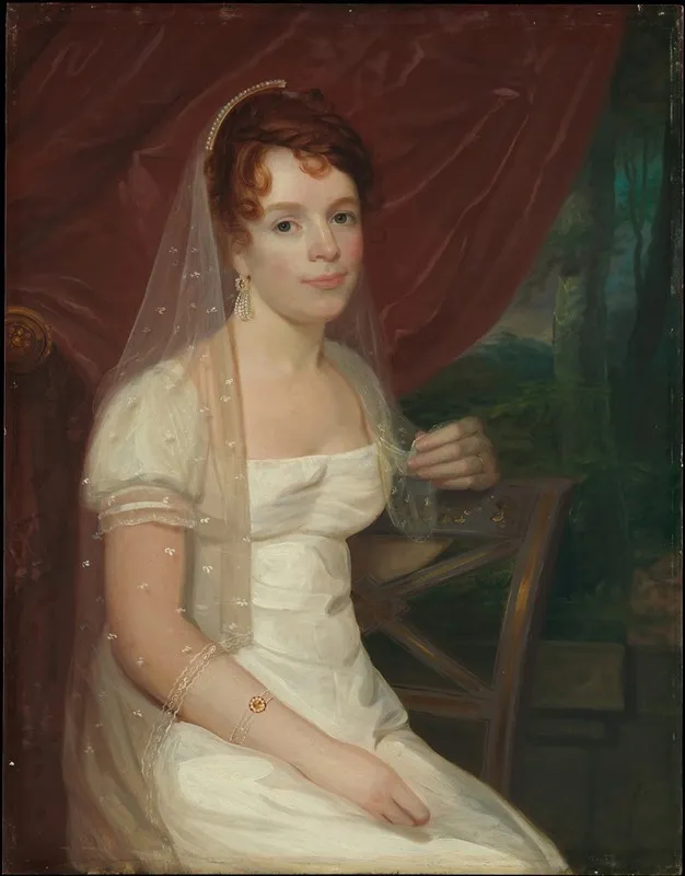 Mrs Robert Dickey Anne Brown Wall Art by John Wesley Jarvis - High-Resolution Digital Print