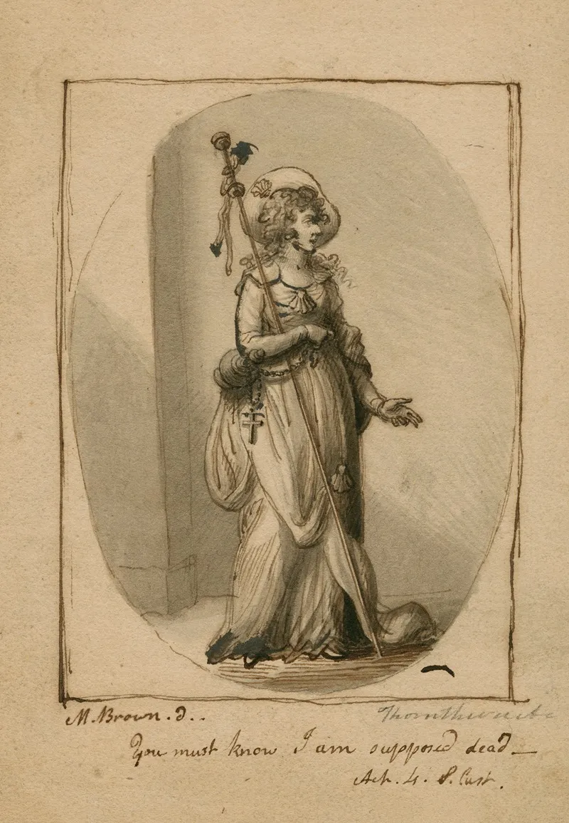 Mrs Warren As Helena In Alls Well That Ends Well You Must Know I Am Supposed Dead Wall Art by Mather Brown - High-Resolution Digital Print