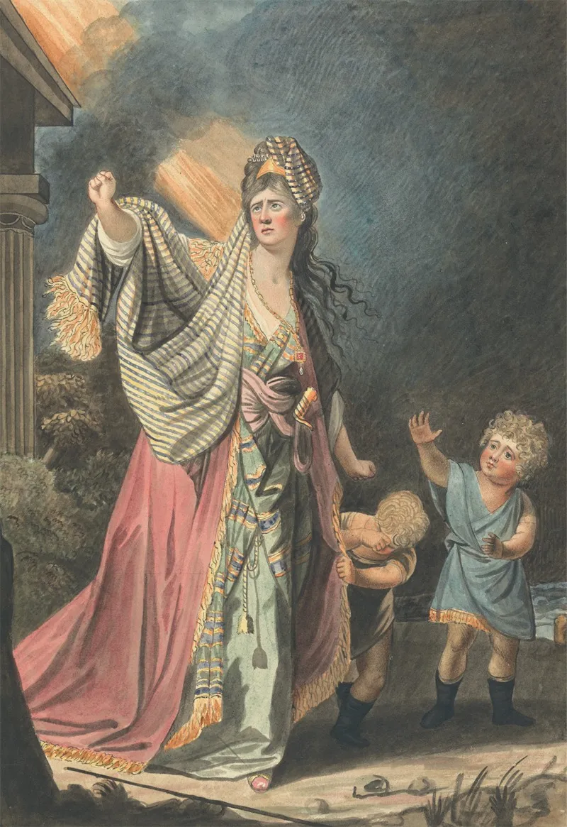 Mrs Yates In The Character Of Medea Wall Art by Robert Edge Pine - High-Resolution Digital Print