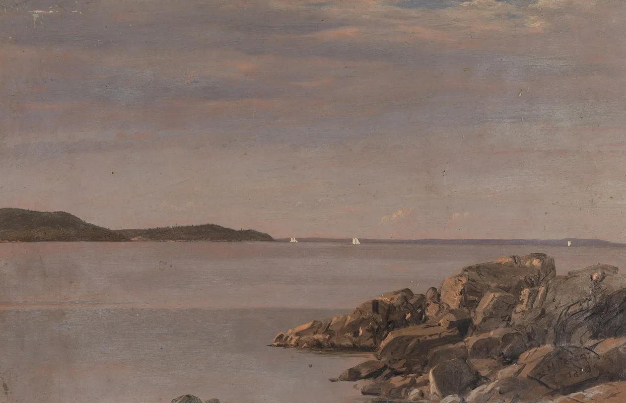 Mt Desert Island Maine Coast Wall Art by Frederic Edwin Church - High-Resolution Digital Print