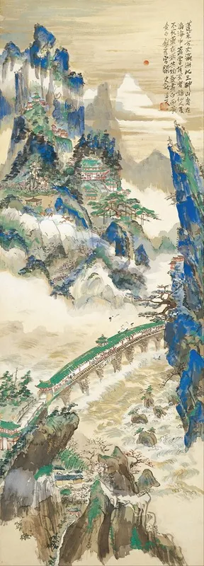 Mt Penglai Mountain Of Immortals 2 Wall Art by Tomita Keisen - High-Resolution Digital Print