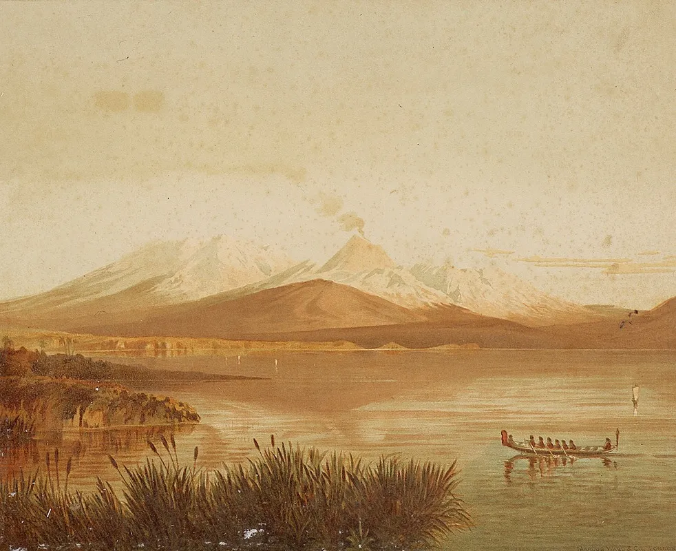 Mts Ruapehu And Tongariro From Lake Taupo