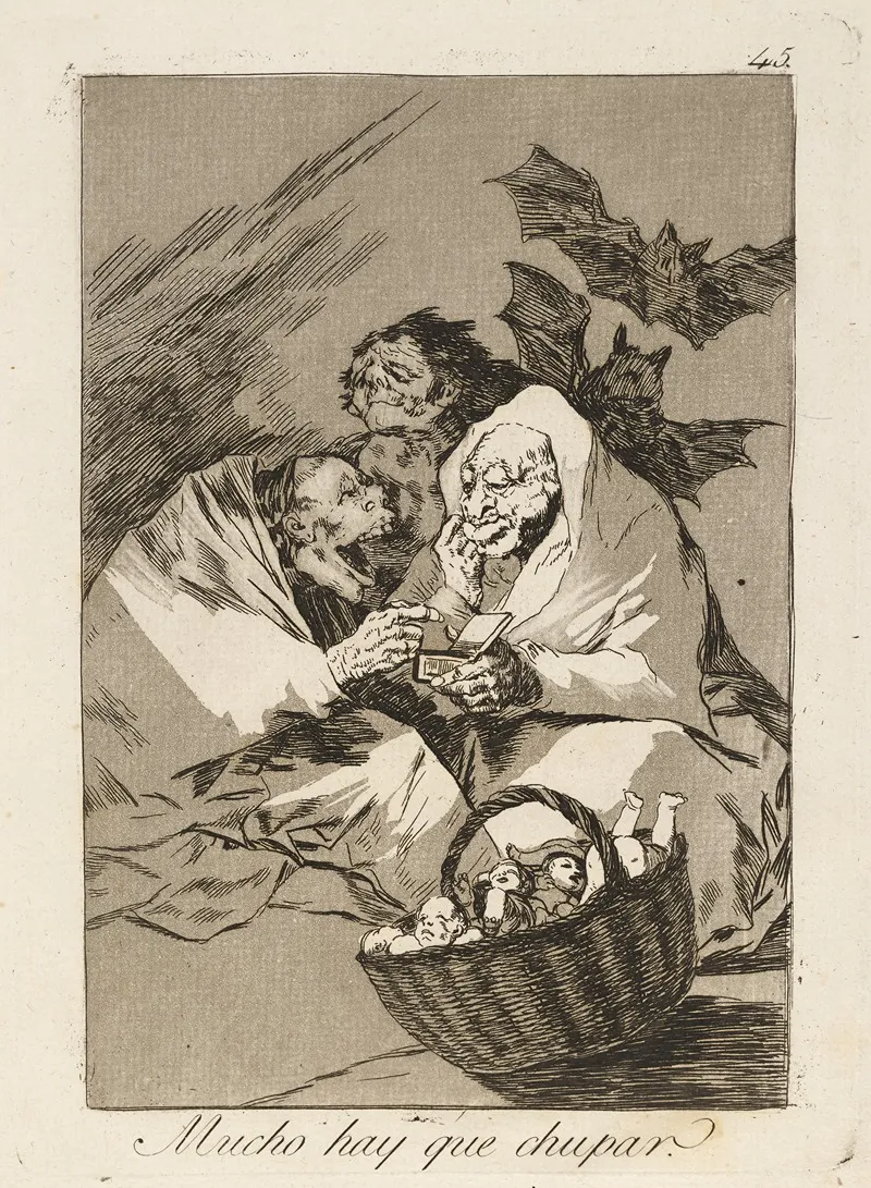 Mucho Hay Que Chupar There Is Plenty To Suck Wall Art by Francisco de Goya - High-Resolution Digital Print
