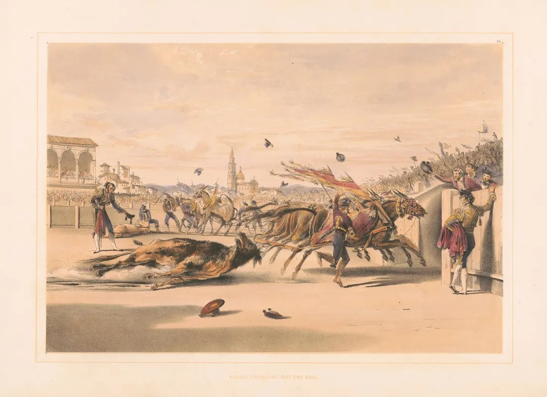 Mules Dragging Out The Bull Wall Art by William Henry Lake Price - High-Resolution Digital Print