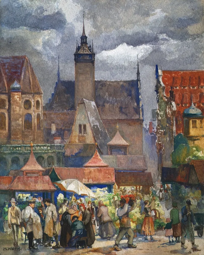 Munchen Am Anger Wall Art by Maria Weith - High-Resolution Digital Print