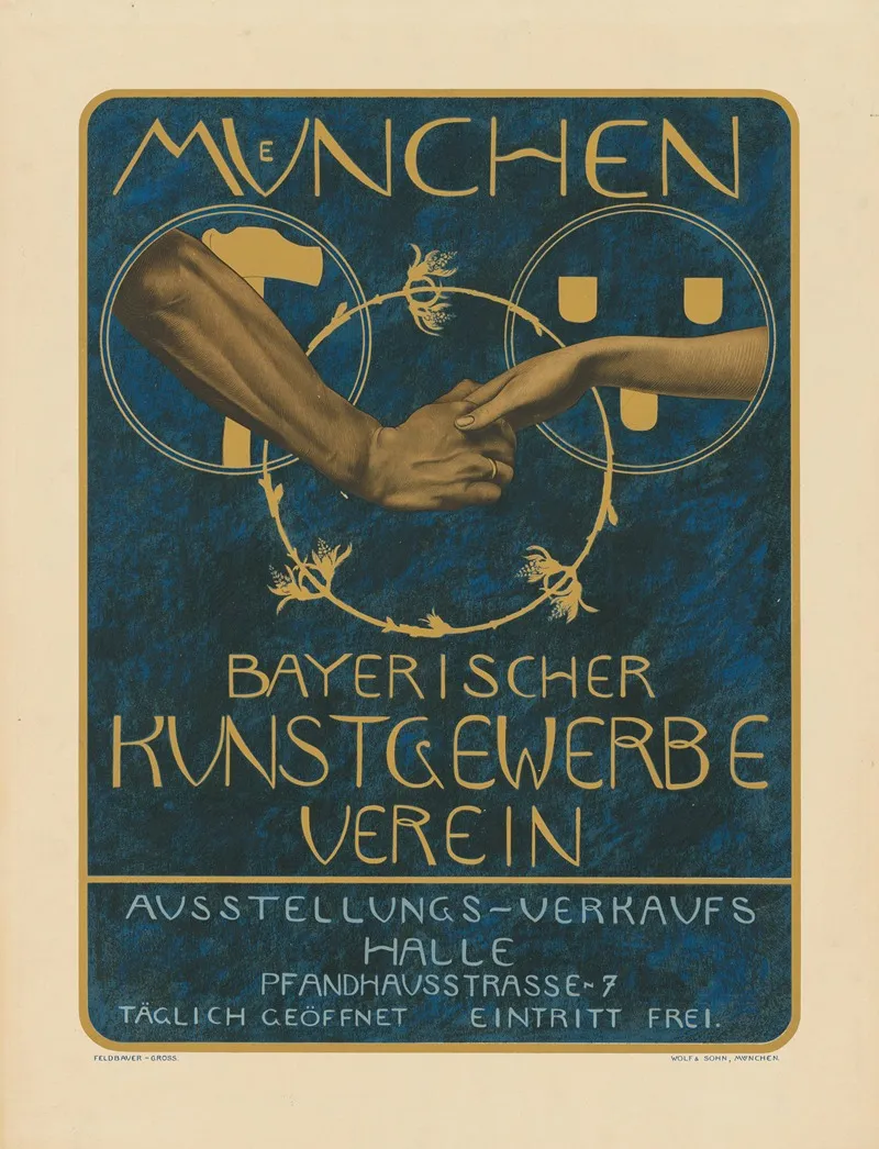 Munchen Bayerischer Kunstgewerbeverein Wall Art by Max Feldbauer - High-Resolution Digital Print