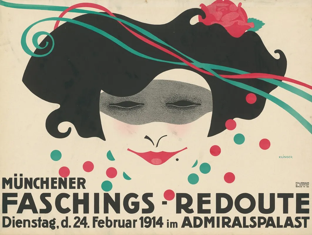 Munchener Faschings Redoute Wall Art by Julius Klinger - High-Resolution Digital Print