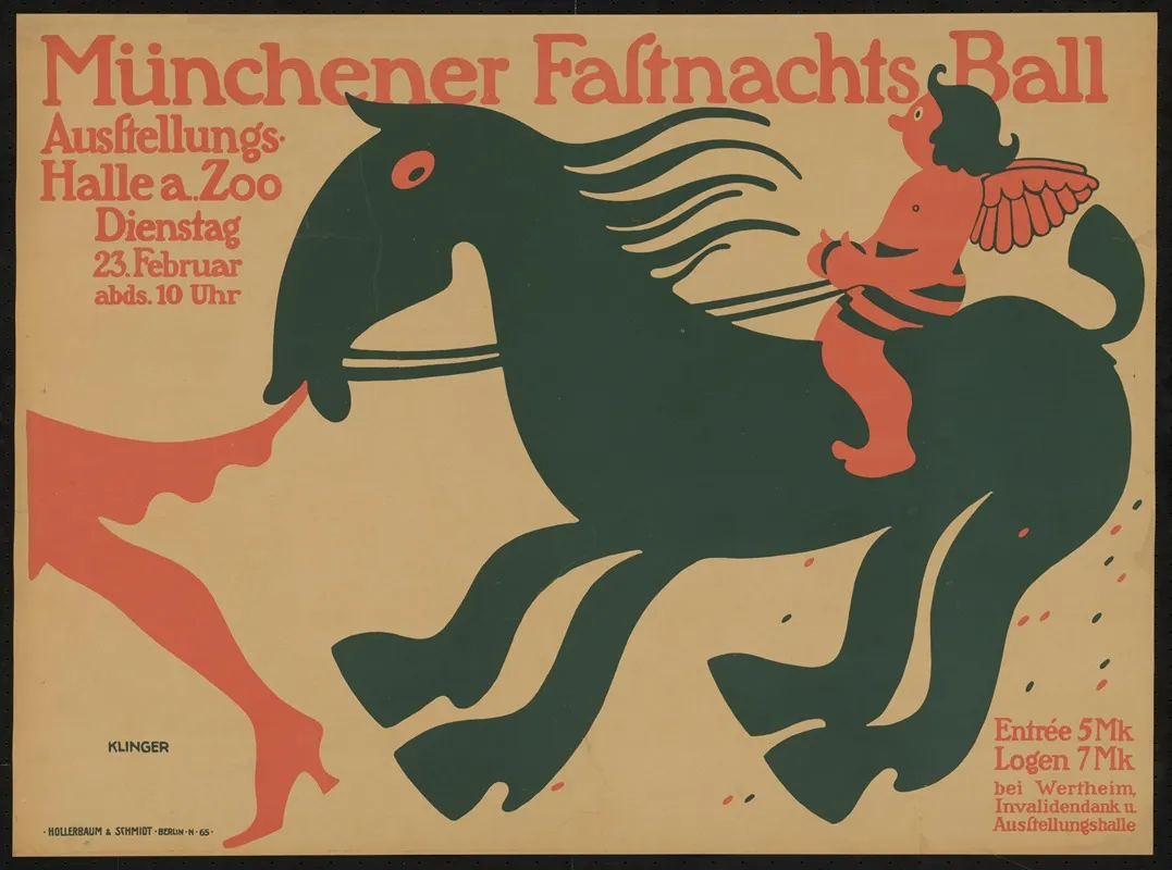 Munchener Fastnachtsball In Der Ausstellungshalle Am Zoo Wall Art by Julius Klinger - High-Resolution Digital Print
