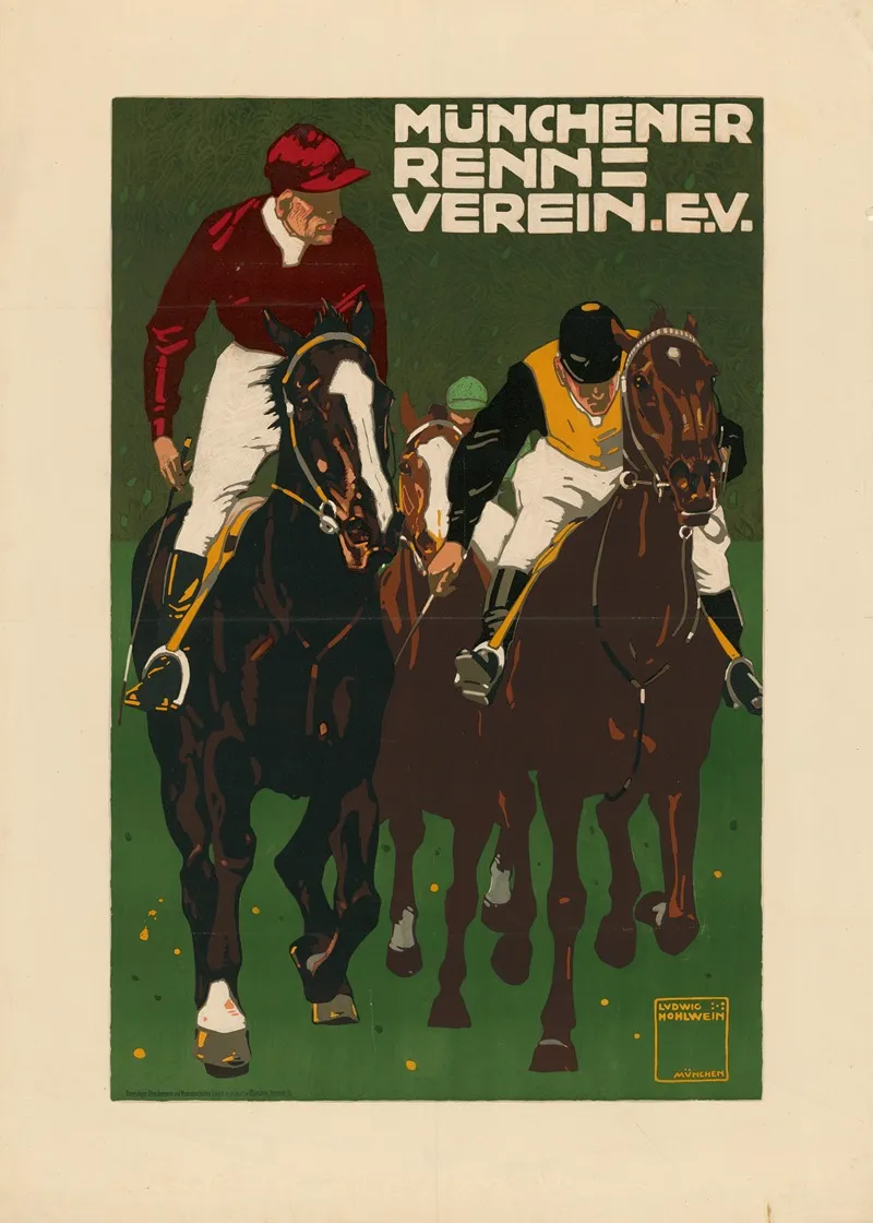 Munchener Rennverein E V Wall Art by Ludwig Hohlwein - High-Resolution Digital Print