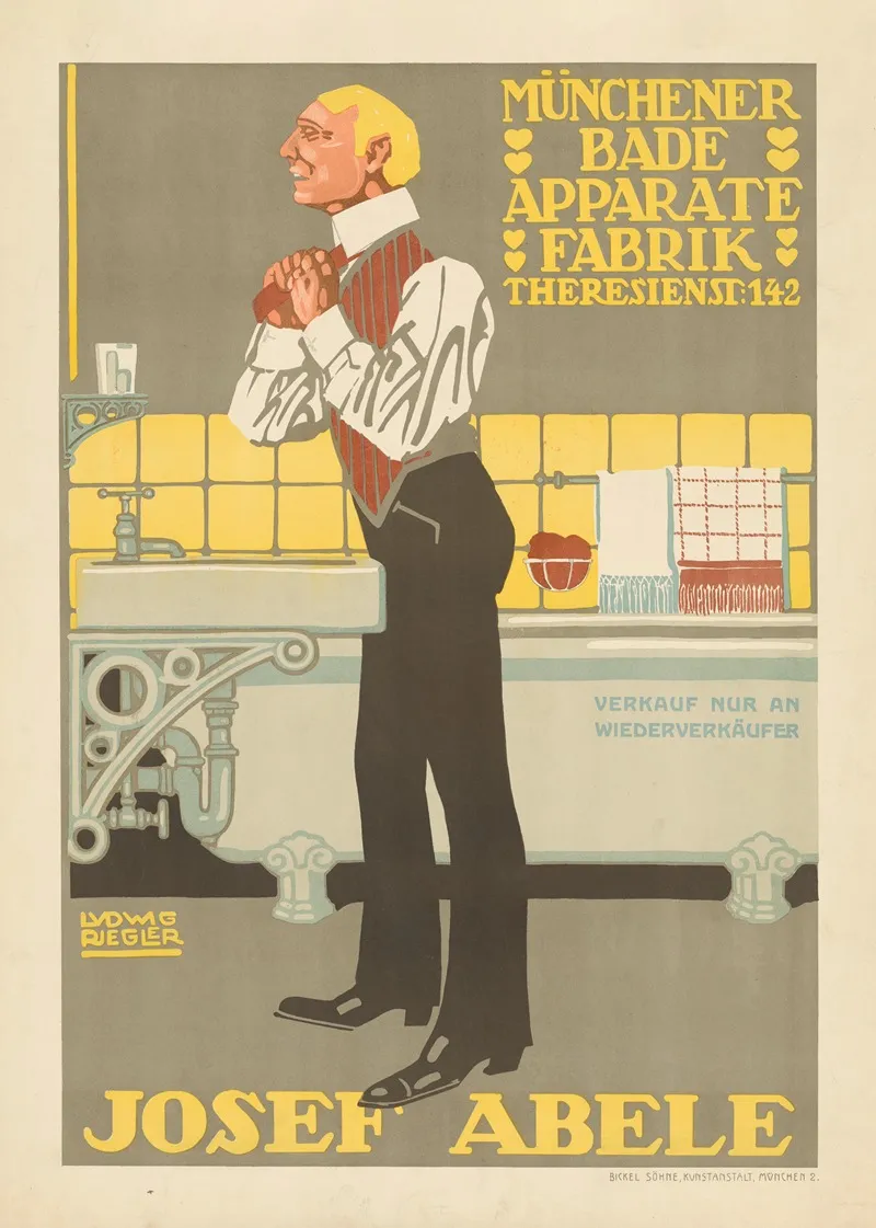 Munchner Bade Apparate Fabrik Josef Abele Wall Art by Ludwig Riegler - High-Resolution Digital Print
