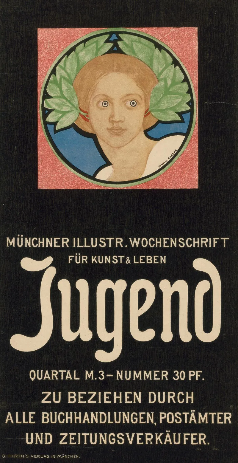 Munchner Illustrierte Wochenschrift Jugend Wall Art by Ludwig Raders - High-Resolution Digital Print