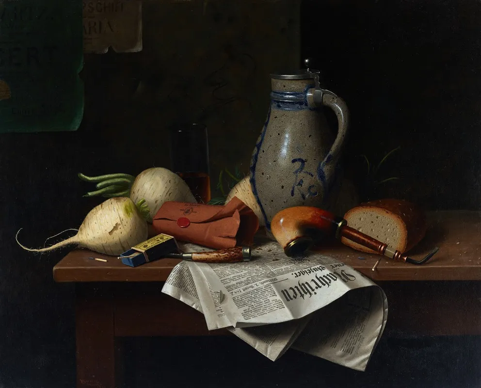 Munich Still Life Wall Art by William Michael Harnett - High-Resolution Digital Print