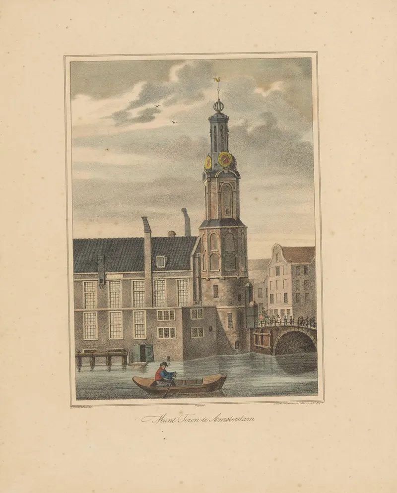 Munt Toren Te Amsterdam Wall Art by Abraham Vinkeles - High-Resolution Digital Print