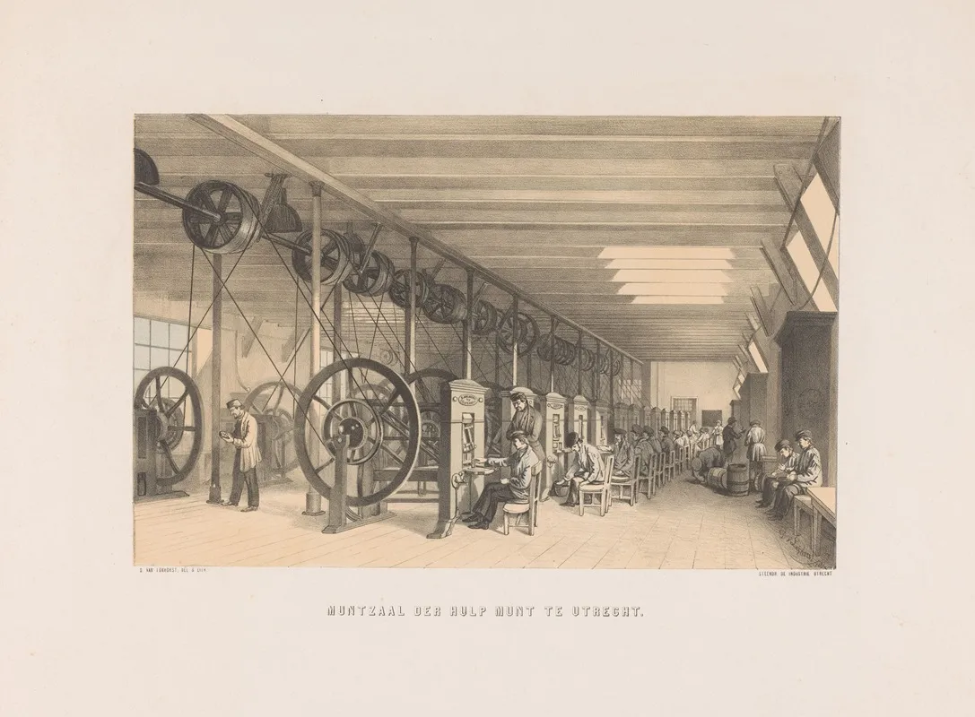 Muntzaal Der Hulp Munt Te Utrecht 2 Wall Art by Dirk Van Lokhorst - High-Resolution Digital Print