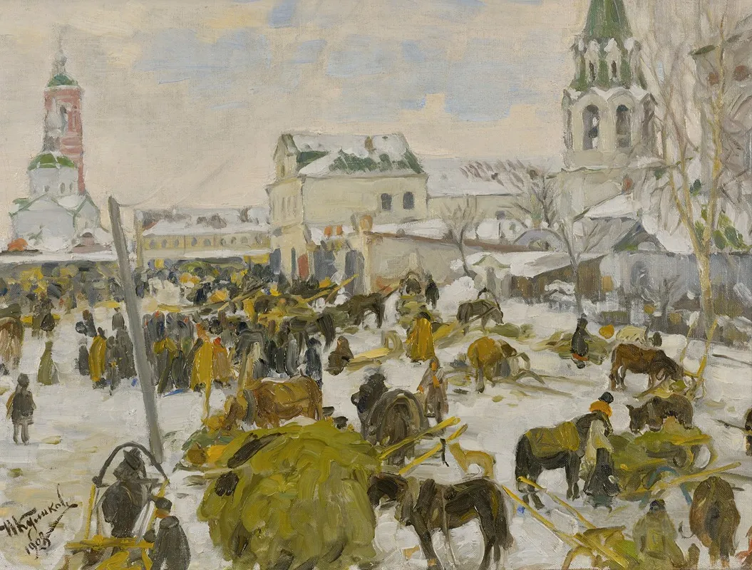 Murom City Square Wall Art by Ivan Semenovich Kulikov - High-Resolution Digital Print