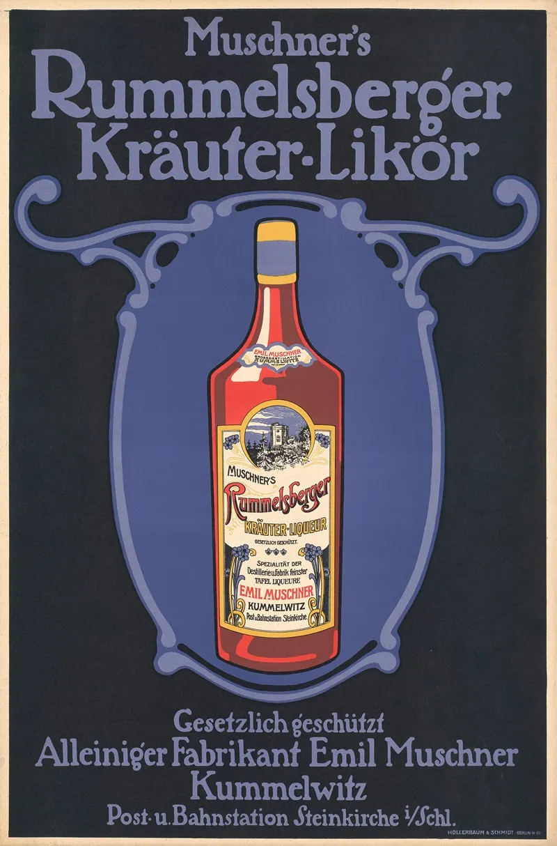 Muschners Rummelsberger Krauter Likor Wall Art by Hollerbaum & Schmidt - High-Resolution Digital Print