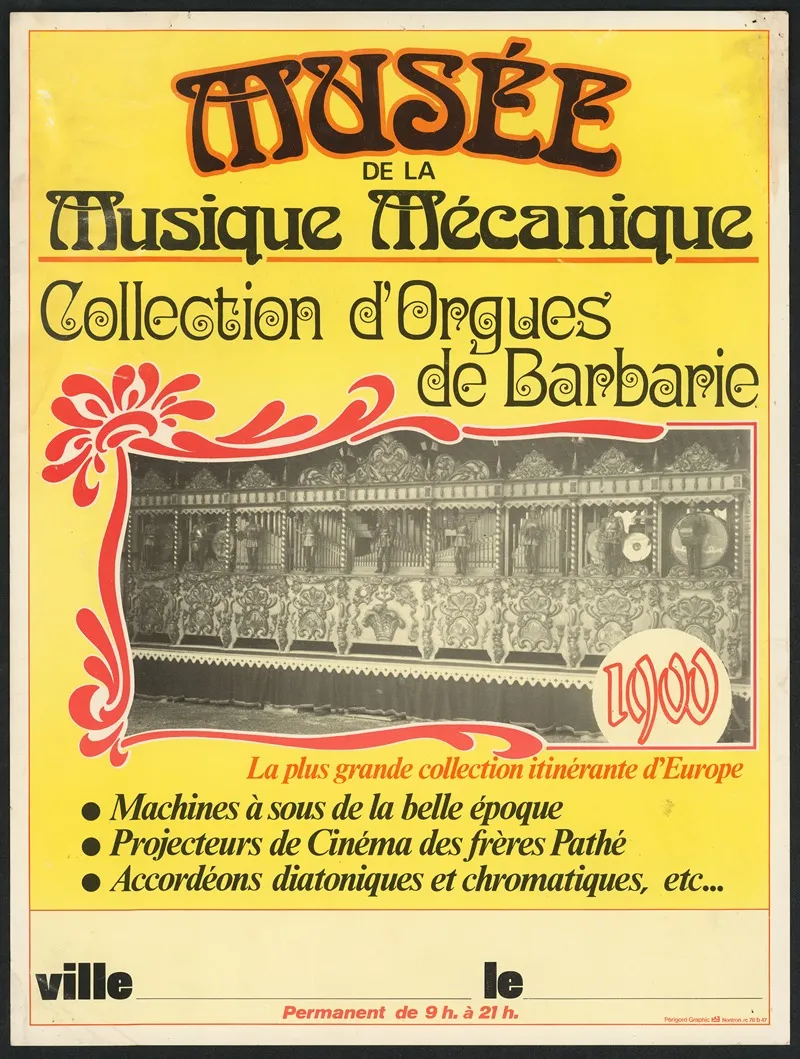 Musee De La Musique Mecanique Wall Art by Périgord Graphic - High-Resolution Digital Print
