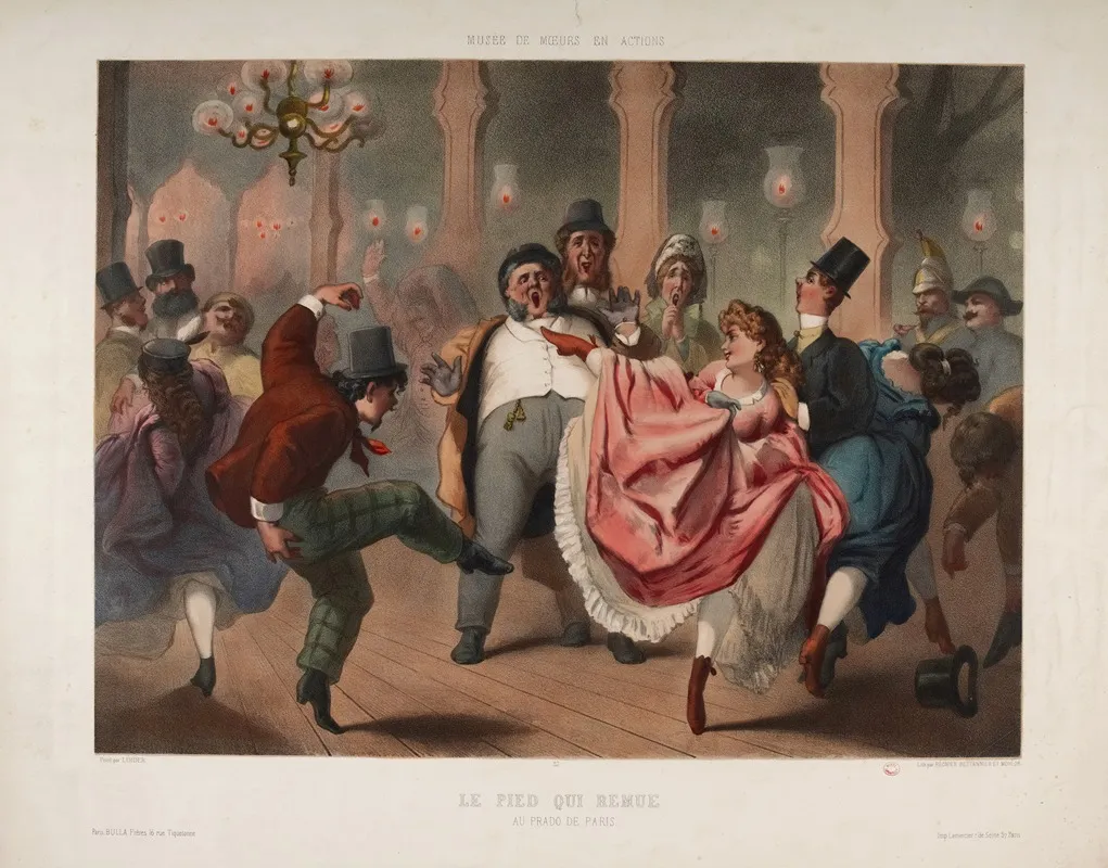Musee De Moeurs En Actions 23 Le Pied Qui Remue Au Prado De Paris Wall Art by Philippe-Jacques Linder - High-Resolution Digital Print