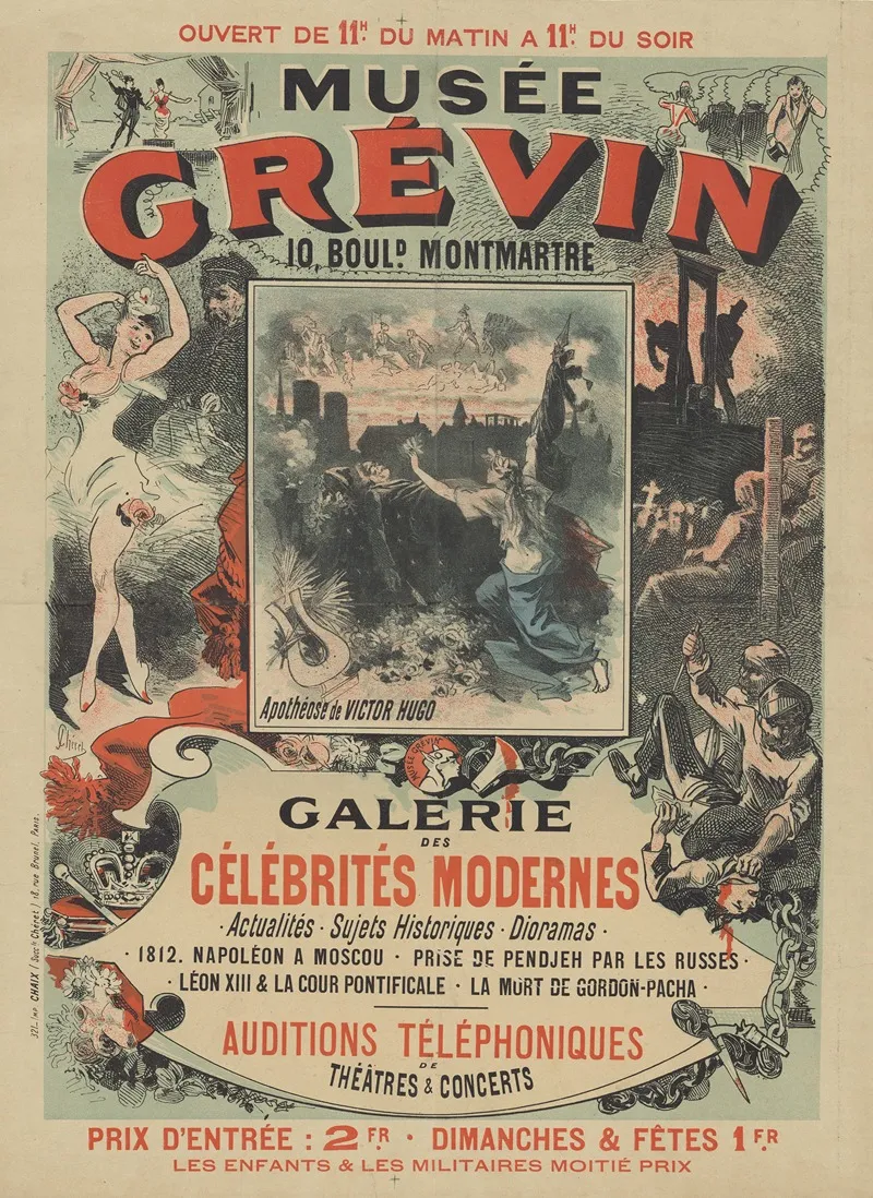Musee Grevin 10 Boulevard Montmartre Apotheose De Victor Hugo Galerie Des Celebrites Modernes