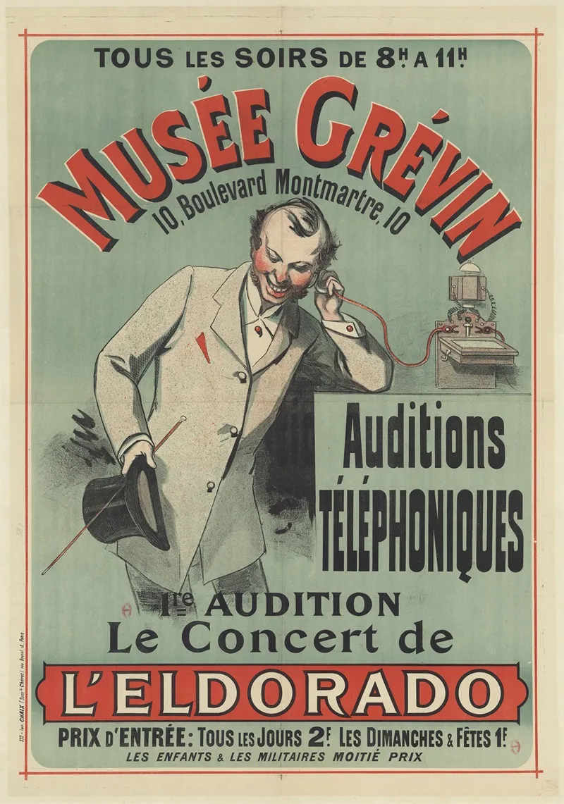 Musee Grevin Auditions Telephoniques 1re Audition Le Concert De Leldorado Wall Art by Imp. Chaix - High-Resolution Digital Print
