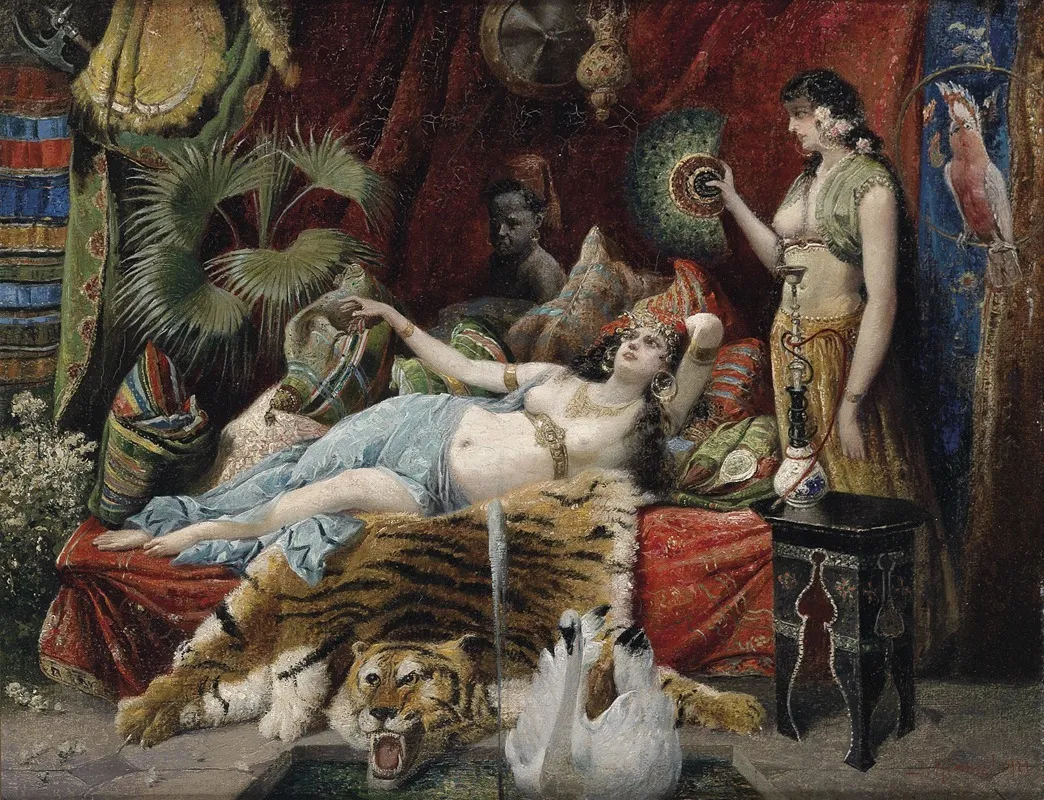 Musestunde Im Harem Wall Art by Joseph Himmel - High-Resolution Digital Print