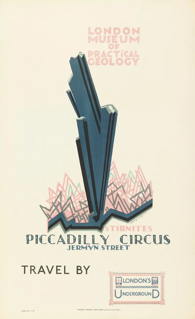 Museum Of Practical Geology For London Underground Wall Art by Edward McKnight Kauffer - High-Resolution Digital Print
