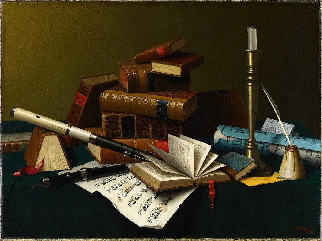 Music And Literature Wall Art by William Michael Harnett - High-Resolution Digital Print