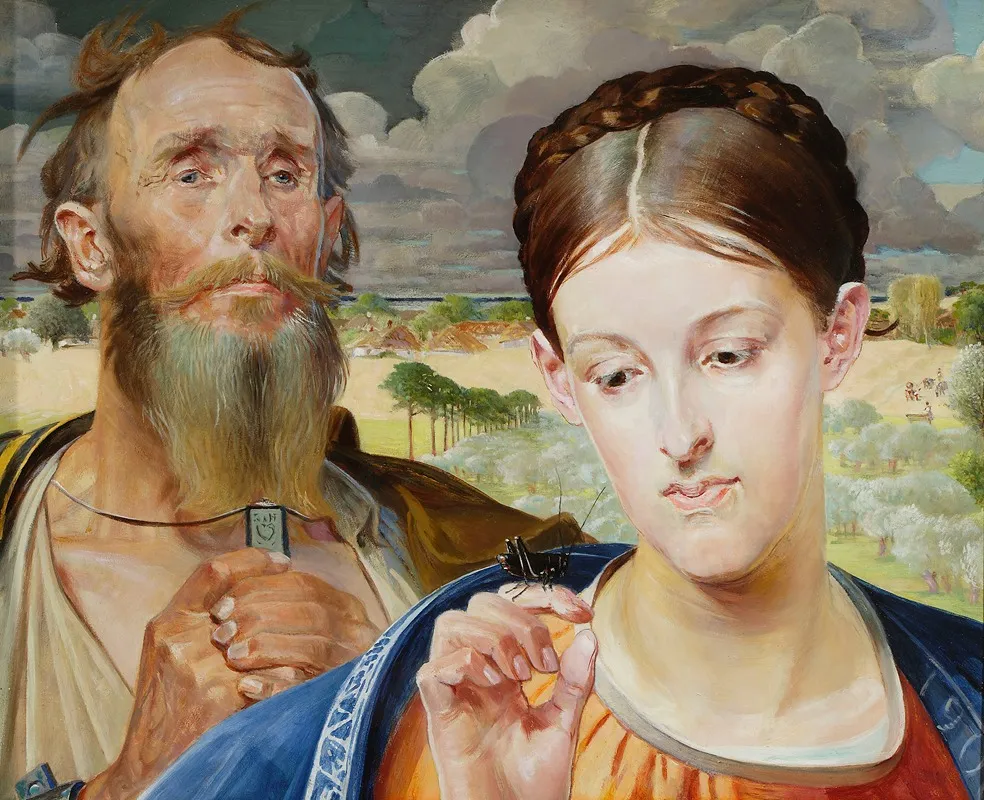 Music Left Wing Of The Triptych Wall Art by Jacek Malczewski - Canvas Print