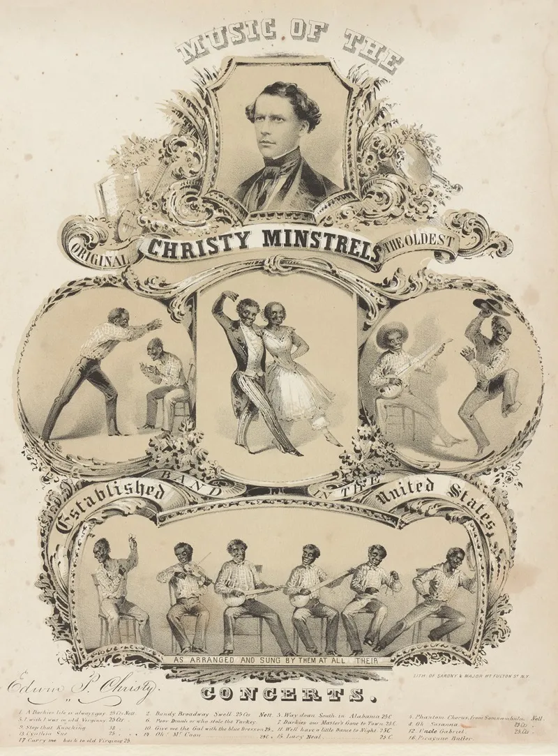 Music Of The Original Christy Minstrels Wall Art by Sarony, Major &amp; Knapp Lith. - High-Resolution Digital Print