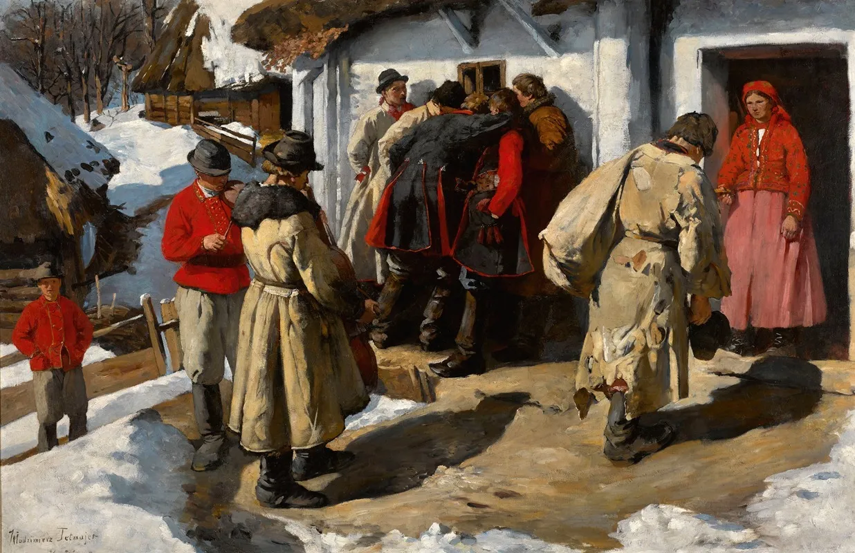 Musicians In Bronowice In Front Of A Tavern