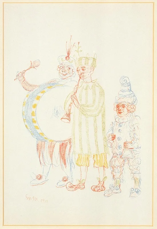 Muzikanten Wall Art by James Ensor - High-Resolution Digital Print