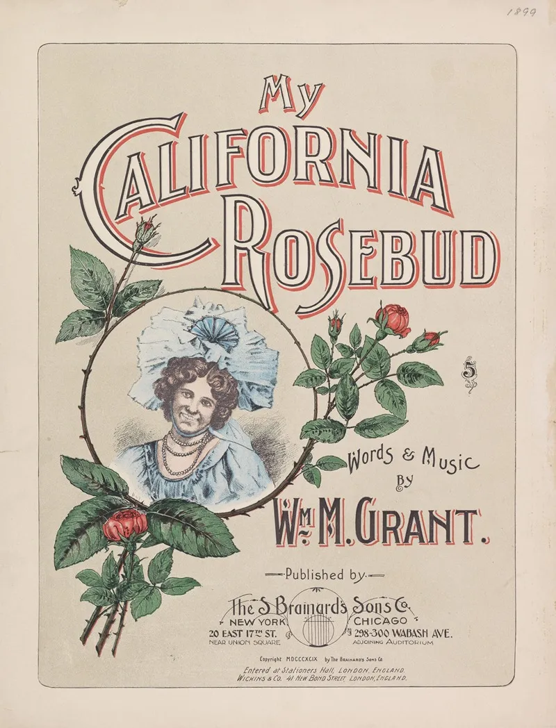 My California Rosebud Wall Art by Anonymous - High-Resolution Digital Print