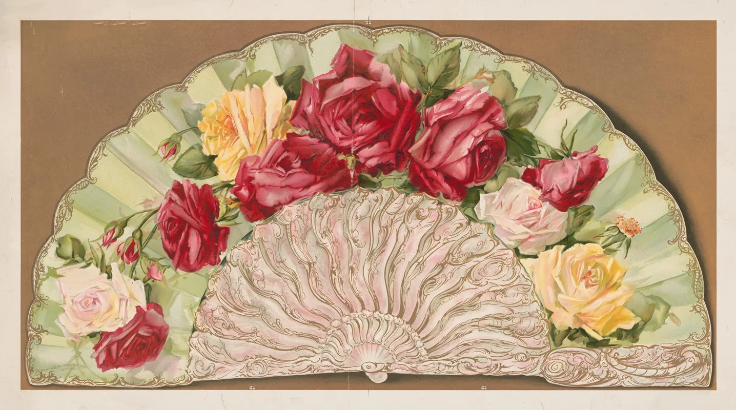 My Ladys Fan Wall Art by Gray Litho. Co - High-Resolution Digital Print